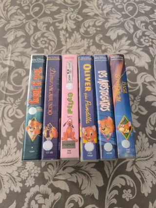 Lote 6 Películas VHS HI-FI Disney Clásicos
