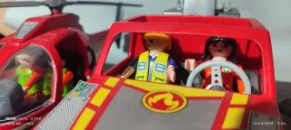 Camión y helicóptero de bomberos Playmobil