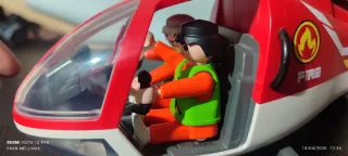 Camión y helicóptero de bomberos Playmobil