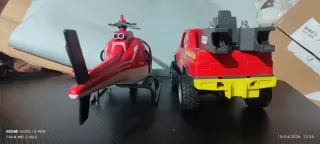Camión y helicóptero de bomberos Playmobil