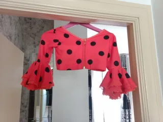 Traje de flamenca lunares rojo