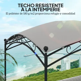 Cenador Jardín Techo Resistente Cúpula