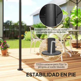 Cenador Jardín Techo Resistente Cúpula
