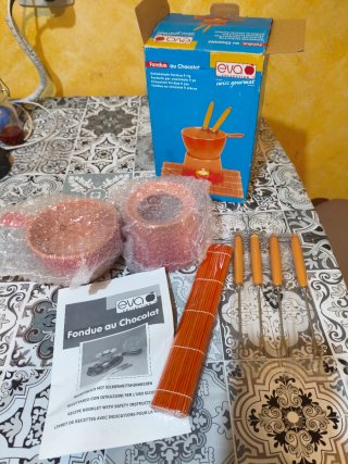 Set Fondue Cioccolato Eva Collection 9 Pezzi