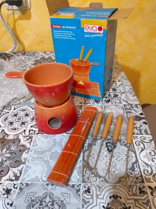 Set Fondue Cioccolato Eva Collection 9 Pezzi
