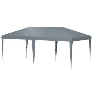 Carpa Gazebo Plegable 6x3m Gris