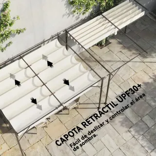 Pérgola de Jardín 4x3m Retráctil