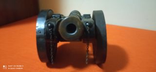 Cañón decorativo rústico artesanal y cenicero