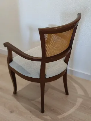 2 Sillas Comedor Madera y Caña