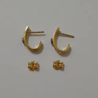Pendientes Oro 18k circonita y Zafiro...NO ENVÍO