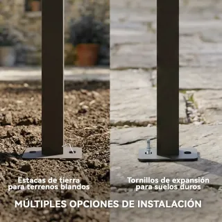 Pérgola de Jardín 3x3m Beige y Negra