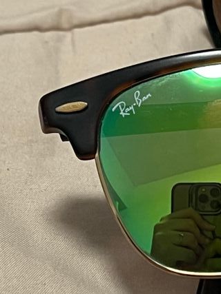 Gafas de Sol Ray-Ban Clubmaster Negras Doradas