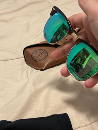 Gafas de Sol Ray-Ban Clubmaster Negras Doradas