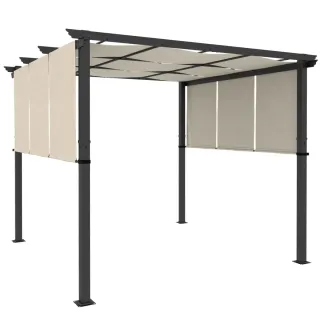 Cenador 3x3m con Techo Deslizante