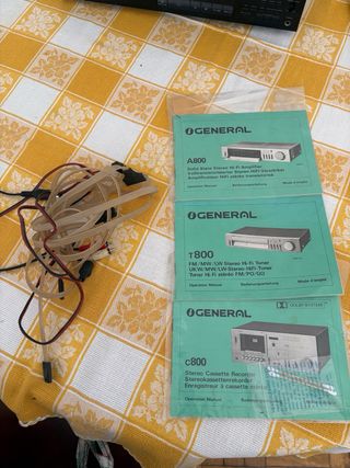 Equipo HiFi General. Amplificador, radio y casete.