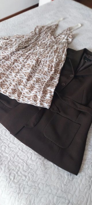 Americana y Vestido  Estampado geométricos