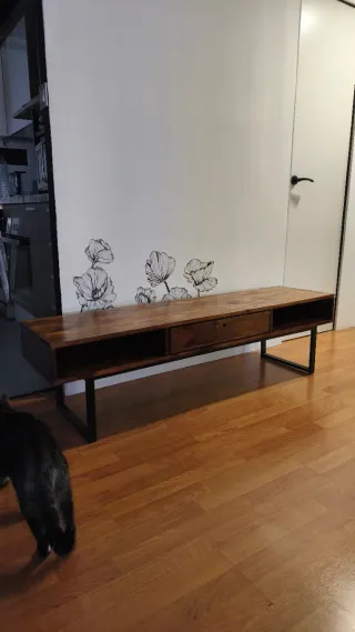 Mueble TV madera y metal