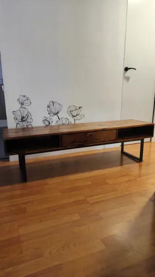 Mueble TV madera y metal