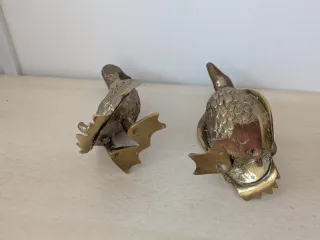 Pareja de patos de latón
