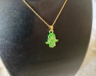 Joyería Hamsa Oro y Verde