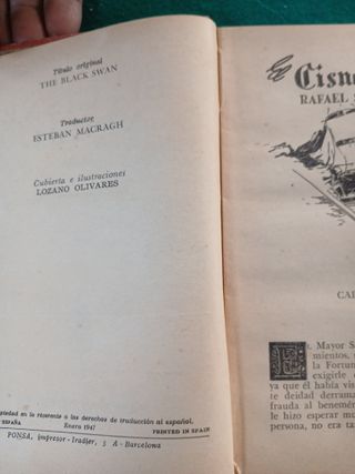 Antiguo Libro El Cisne Negro de Rafael sabatini