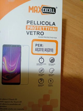 PELLICOLA VETRO MAXEXCELL GALAXY A5-A8 2018
