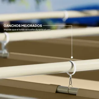 Pérgola 3x3m Techo Retráctil Beige