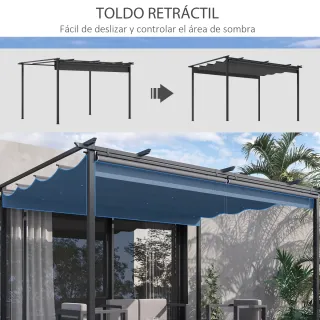 Pérgola de Jardín Gris Exterior