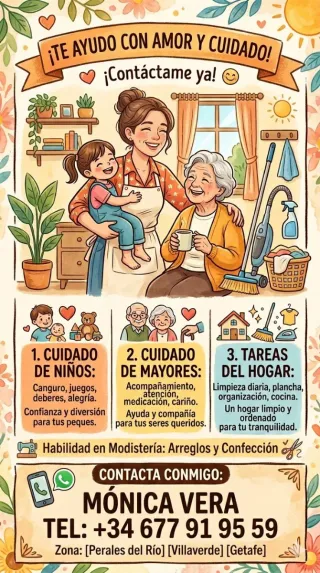 Cuidado de personas y limpieza de hogar