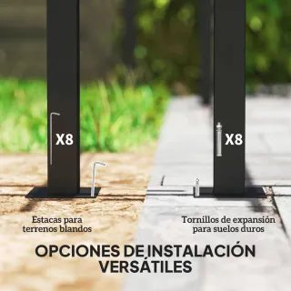 Pérgola retráctil 4x3m con cortinas