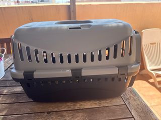 Transportín para mascotas gris