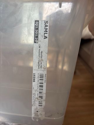 Caja de plástico transparente Ikea