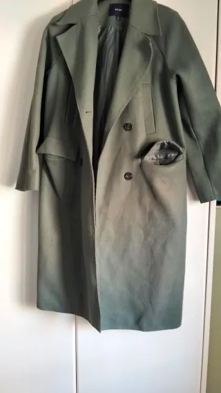 Abrigo largo Kiabi verde militar Talla M