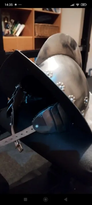 Casco Morrión Conquistador Español Acero Toledo