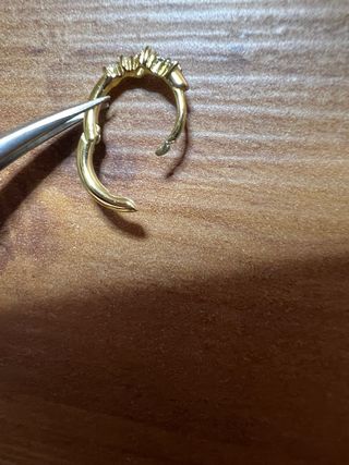 Pendientes Aro Plata 925 Baño Oro 14K