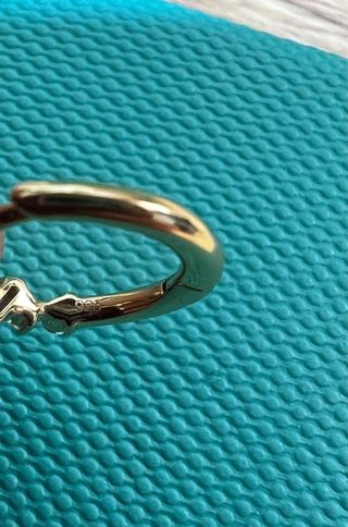 Pendientes Aro Plata 925 Baño Oro 14K