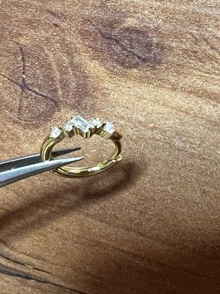 Pendientes Aro Plata 925 Baño Oro 14K