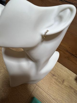 Pendientes Aro Plata 925 Baño Oro 14K