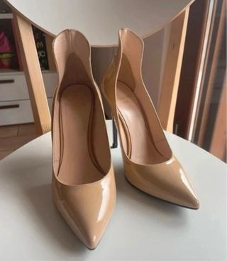 Décolleté rosa cipria tacco alto
