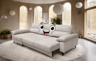 𝗡𝗨𝗘𝗩𝗢 Sofá chaiselongue arcón carro beige