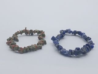 Pulseras de unakita y sodolita