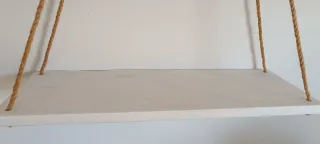 Estantería Colgante Madera y Yute