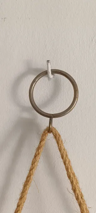 Estantería Colgante Madera y Yute