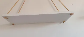 Estantería Colgante Madera y Yute