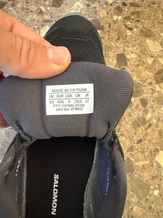 Zapatillas Salomon Gore-Tex Negras/Grises Sin caja