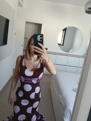 Traje de flamenca lunares.