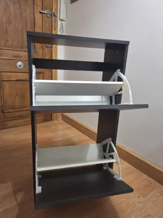 Zapatero Ikea Negro/Marrón
