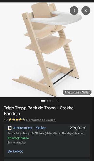 Silla Tripp Trapp + Bandeja Stokke