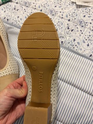 Zapatos Pitillos Mujer Talla 37 Beige. Sin estrena