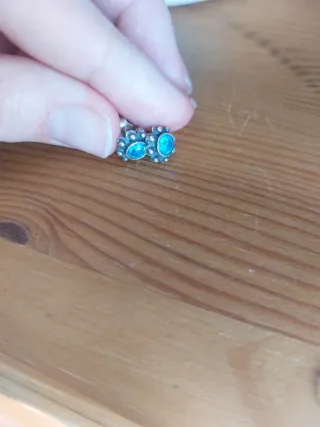 Pendientes Charro Azules Plata